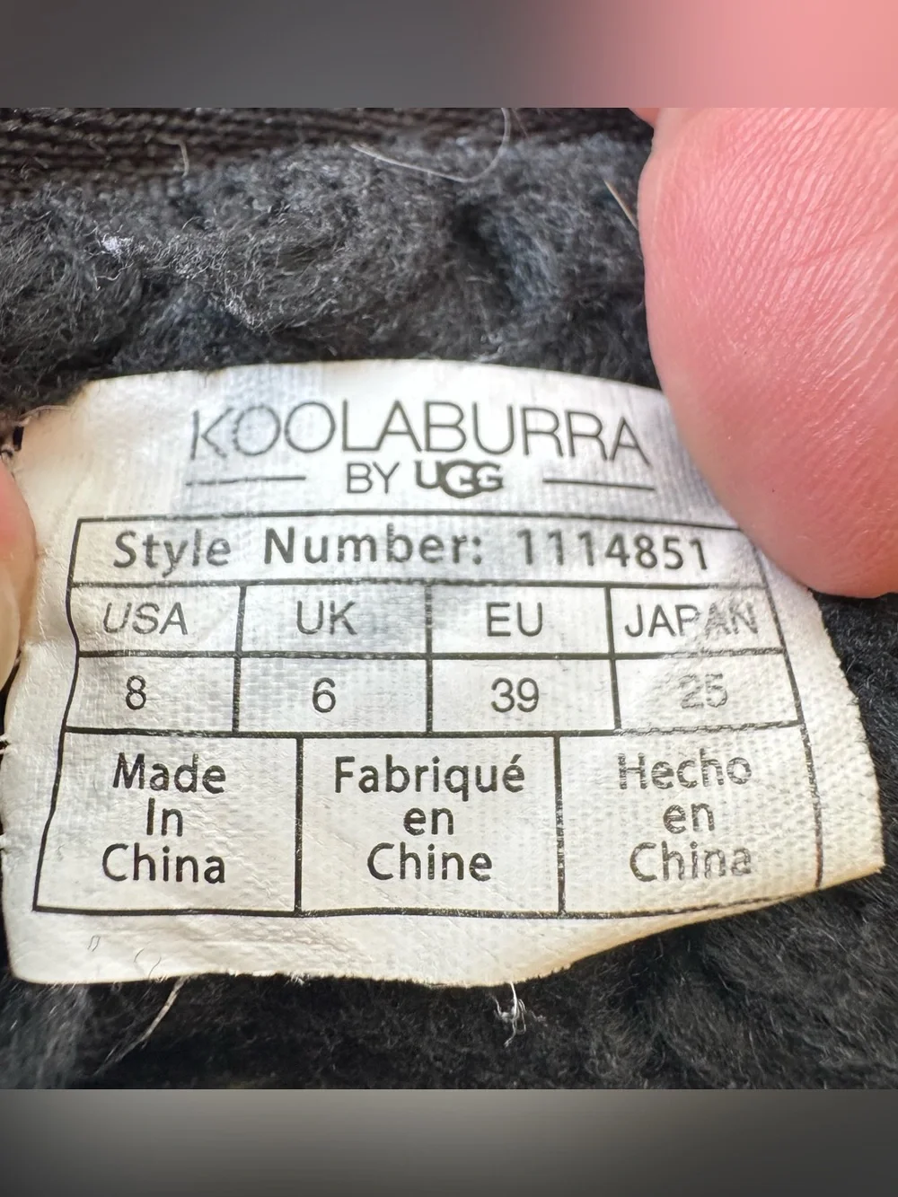 Koolaburra by Ugg Koola Mini II Size 8 Black Suede Leather Faux Fur Winter Boots